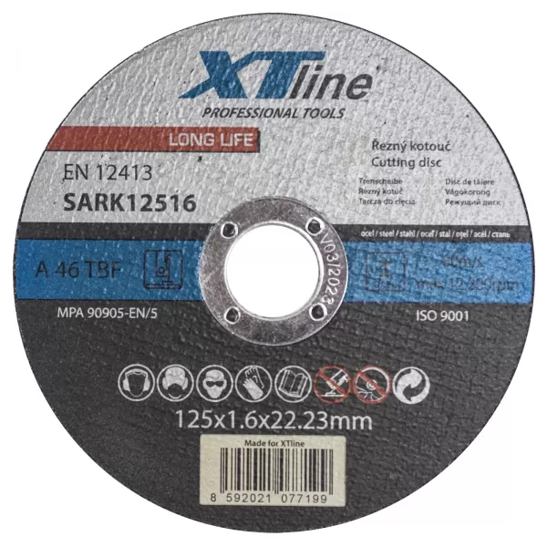 XT kotouč řezný 125x1,6x2 na ocel