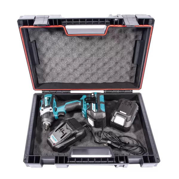 XT Aku rázový utahovák na 1/2" hlavice bezuhlíkový 18V +2 baterie 5.0Ah + nabíječka 3.5A