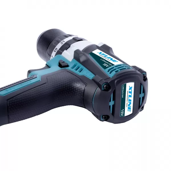 XT Vrtačka AKU s příklepem bezuhliková 18V+2baterie+box