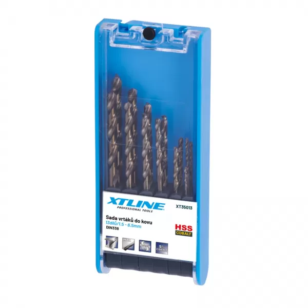 XT Sada vrtáků do kovu cobalt 1-6,5mm 13dílů cobalt