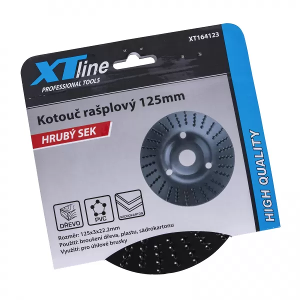 XT Kotouč rašplový na dřevo 125x3x22,2