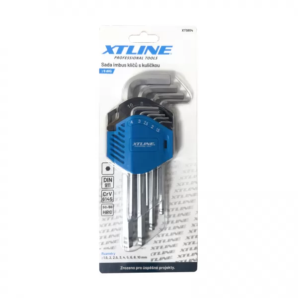 XT Sada IMBUS klíčů s kuličkou 1,5-10mm 9 dílů