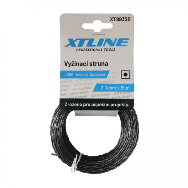 XT Vyžínací struna dvousložková DUO- hranatá,kroucená 2,7mm / 15 m
