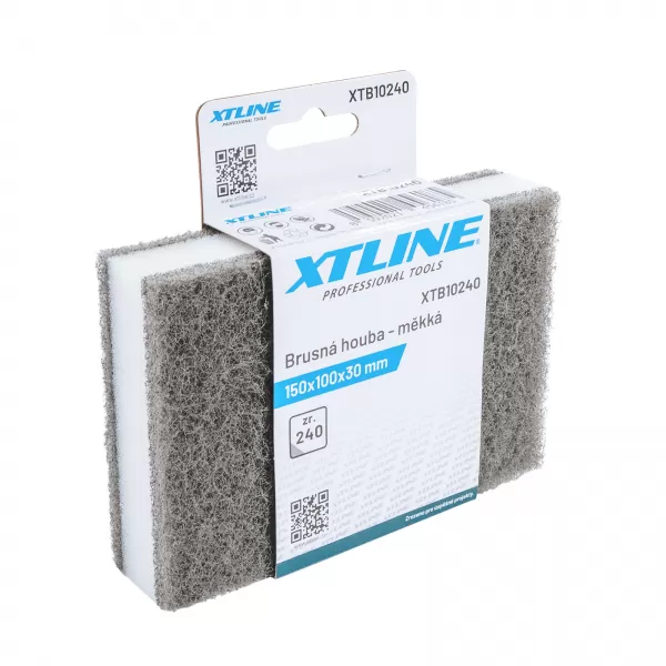 XT Brusná houba měkká 150x100x30mm zr.240