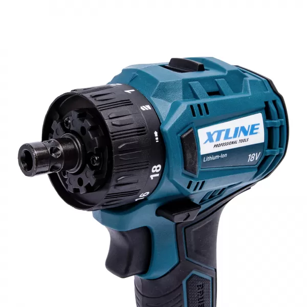 XT Vrtačka AKU 2v1 bezuhliková 18V 45Nm+baterie 2,0 Ah+nabíječka 2,4 A +box