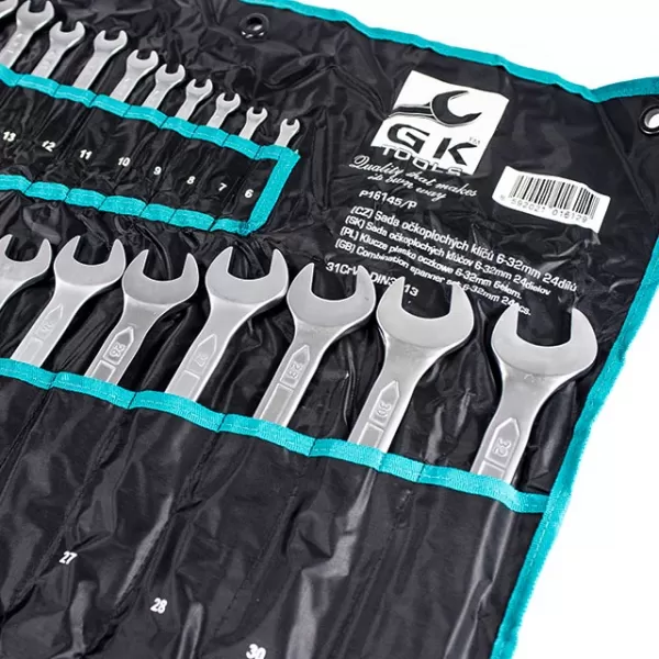 XT Sada očkoplochých klíčů,matné 24 dílů / 6-32mm,textilní obal