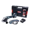 XT Aku úhlová bruska bezuhl.s regul.18V, 125mm + baterie 5.0Ah +kotouče+ nabíječka 3.5A + box