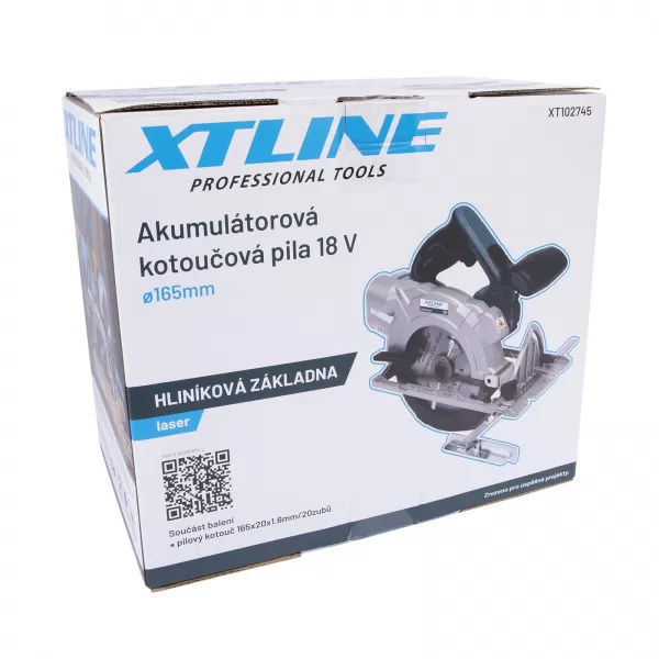 XT Aku kotoučová pila 18 V, 165 mm
