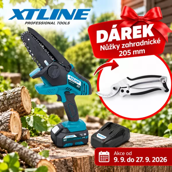 XT Aku řetězová mini pila 18 V + baterie 2.0 Ah + nabíječka 2.4 A