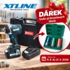 XT Aku rázový utahovák na 1/2" hlavice bezuhlíkový 18V,850Nm + baterie 5.0Ah + nabíječka 3.5A + box