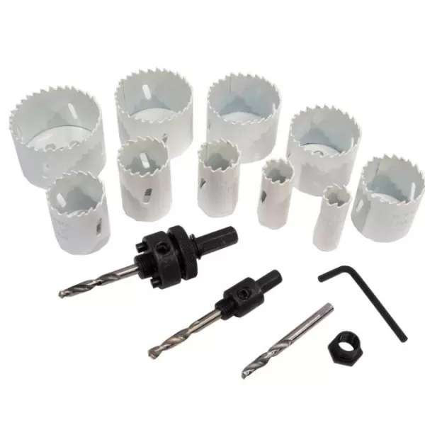 XT Sada vykružovacích bimetalových korunek 14dílů / 19-64mm plast.box